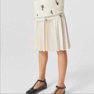 NEW Zara Girls Pleated Sateen Skirt